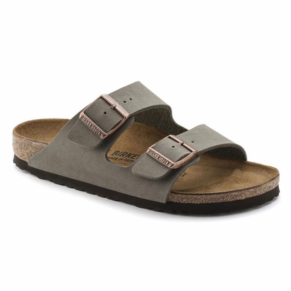 Gray Arizona Nubuck Birkenstock sandals